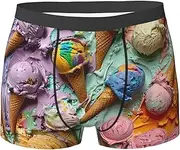 [YANYU] Many colored ice cream Print Stylish Men Briefs Breathable Stretch Lightweight Comfortable for All Day Wear