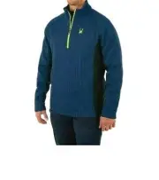 Spyder Mens 1/2 Zip Pullover Outbound Stryke Jacket Pullover top Blue Size M