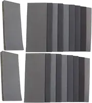 HOMSFOU 90pcs Sandpaper Sheets Set Fine Grit Mixed Grit Sandpaper for Wood Automotive Work
