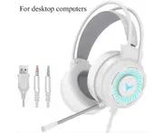 Gaming Headset 7.1 Surround Sound Stereo Headphones, Noise Cancelling Headphones with Mic and LED Light$Gaming Headset for 7.1