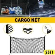 2X Trunk Storage Organizer Universal Cargo Net Bag Hook for Car Rear Envelope St (for: Fiat)