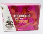 Vintage 1970s Macrame DIY Craft Belt Kit NIB