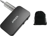 Anker Soundsync A8327 Portable Bluetooth 5.0 Transmitter, 13-Hour Battery Life, for TV, PC, MP3 Players, Stream Audio from Non-Bluetooth Devices to BT Headphones or Speakers – Black, Includes Pouch