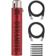 DM1 Dynamite Active In-line Microphone Preamp with 28dB Gain Bundle with 2 20...