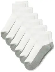 Jefferies Kids Socks Sport Quarter Half Cushion Seamless 6-Pack Size M 11262