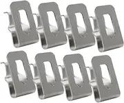 KITANDOVE Tool Belt Buckle 8pcs Belt Clip Hooks Power Tool Hook Key Holder Heavy Duty Stainless Steel