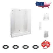 Clear PETG Dual-Dispensing Wall Mount Paper Towel Holder - Space-Saving Design