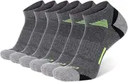 [COOVAN] Mens Ankle Athletic Socks Low Cut Cushioned Breathable Running Sports Socks 6 Pack