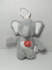 Dream gro Plush baby toy elephant musical hanging clip ring plays Old MacDonald