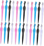 HAKIDZEL Facial Trimmer Set 24pcs Eyebrow Razor for Travel Family Smooth Blades for Gentle Hair Removal