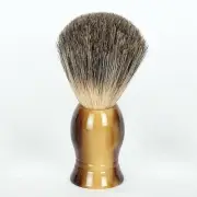 Classic Finish Badger Hair Facial Shaving Brushes Flared Tips Brown Marble Color