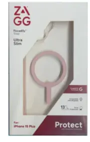 ZAGG Piccadilly Snap Case For iPhone 15 Plus & 14 Plus - Clear/Pink