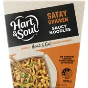 Hart & Soul Satay Chicken Saucy Noodles Box 330g