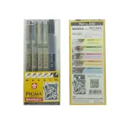 Sakura Pigma Micron & White Gelly Roll Manga Basic Set |Japan Sketch Art| 6 Pens