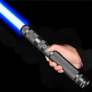 Adults Kids Light Saber Laser Sword Rgb 7 Colors Changeable Fx Sound Rechargeable Electronic Lightsaber For Halloween Cosplay Toy Black