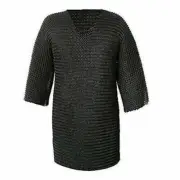 Medieval Chainmail Flat Riveted & Washer Chain mail Haubergeon Reenactment