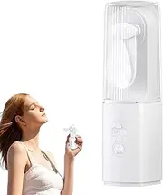 Geonoy Portable Fan Handheld - USB Personal Rechargeable Hand Fan With Flashlight,Multi-functional Outdoor Cooling Device for Car Offices Travel Beach Camping Classroom Daily
