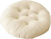 Ronyme Hanging Egg Chair Cushion Garden Pod Mat Round Thick 60x60cm Swing Chair Pad Outdoor Seat Cushion for Patio Lawn, White