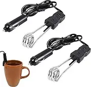 2Pcs Car Immersion Heater, 12V 120W Car Boiled Water Immersion Heater, Mini Portable Immersion Hot Water Heater for Camping Outdoor Kettle Tea Coffee Soup
