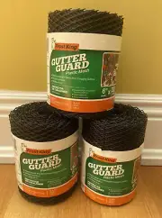 Frost King VX620 Mesh Gutter Guard Black Plastic 3 Rolls 6" X 20' NEW