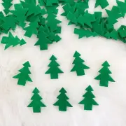 25 Wool Felt Christmas Trees Holiday Scrapbooking Cards Applique Die Cut Shapes