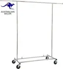 Rolling Clothing Garment Rack with Wheels, Chrome Silver