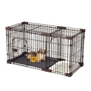 Dog Cage Cat Crate Doggy Kennel Puppy Playpen Enclosure Pet House Home Toilet Tray Wired L