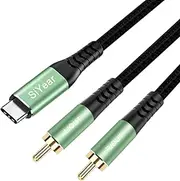 SiYear USB C to Dual RCA Audio Cable, 2RCA to USB Type C Aux Cord Stereo Y Splitter for Smartphone, Tablet, Laptop Link to Amplifier, Mixing Console, Speaker -1m/3.3FT