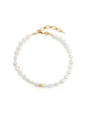 Anni LU Stella Pearly 18kt Gold-plated Anklet - Pearl ONE SIZE