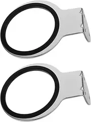BATHVEVE 2Pcs Stainless Steel Hair Dryer Holder Wall Mount Durable Space Saving Hair Dryer Stand for Bathroom and Salon Hairdryer Wall Organizer Stylish and Practical Design