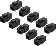uxcell 10 Pack Cat 6A Ethernet Coupler, RJ45 Cat6A Coupler Jacks Female to Female Ethernet Adapter, Black