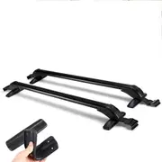 One Pair Roof Rack Cross Bars Suv Sedan Luggage Carrier Rain Grooves Black