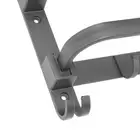 (Silver Grey)Foldable Towel Shelf With Towel Bars Hooks Punch Rust Resis GE
