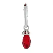 NEW Chamilia Charm 2025-0767 Briolette Fuchsia Chianti Sterling Silver Swarovski