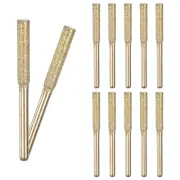 12-Pack 5/32 Inch Titanium Plated Diamond Chainsaw Sharpener [3mm Gold]