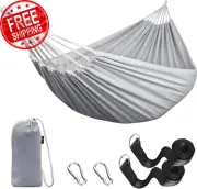 Garden Cotton Hammock Comfortable Fabric Hammock with Tree Straps for Hanging Du