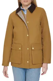Cole Haan Coated Hunter Jacket in Khaki at Nordstrom, Size Large
