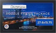ArtToFrames 27.6x15.75 INCH/70x40 CM Black Frame for 100 piece Puzzles.This 1.25 Inch Custom MDF Puzzle Frame is Black - Comes with Economy Acrylic (PuzzleFRBW72079-27.6x15.75)