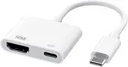 USB-C to HDMI Adapter, Sync Screen Converter Adapter Compatibility for iPhone 15 MacBook Pro Air iPad Pro, USB 3.1 Type C Digital AV HDMI 2.0 Cord