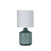Clinton Glossy Green Ceramic Bedside Table Lamp