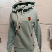 Wanakome Women's Artemis Cowl Neck Hooded Sweatshirt - ARTEMIS-702-Sky Blue