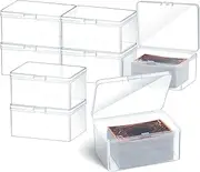 Vicenpal Playing Deck Card Storage Box Plastic Card Boxes Compatible with 100 Mtg Holder Storage Case 4.3 x 2.95 x 2.2 Inches Organizer Snap Closed for Trading Card Games Card Collector (8 Pcs)