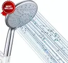 Luxury Handheld Shower Head 4-Mode Soft Rainfall Sprayer Chrome 150mm Large