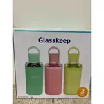 全新GLASSKEEP 500ML 方形玻璃隨手瓶3入組$145