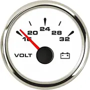52mm Racing Car Volt Gauges Voltage Meter Gauge Voltmeters 9-32V for Auto Boat Yacht RV Voltmeter(WS 1632V)