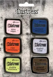 Tim Holtz Distress Enamel Collector Pin Set 6/Pkg Set 6