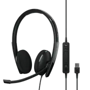 EPOS - Sennheiser ADAPT 160T USB II On-ear, double-sided USB-A headset with in-line call control and foam earpads. Certified for Microsoft Teams