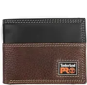 [Timberland PRO] PRO Men's Slim Leather RFID Bifold Wallet with Back ID Window