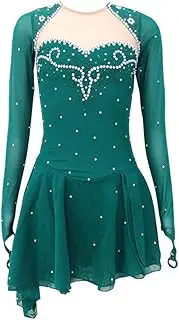 [JRUIA] Girls' Professional Figure Skating Dresses Ladies Roller Ice Skating Competition Costume Winter Sports Skirts