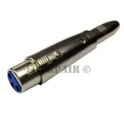 3pin XLR Female to 1/4 6.35mm Stereo Jack TRS Audio Cable Microphone Mic Adapter